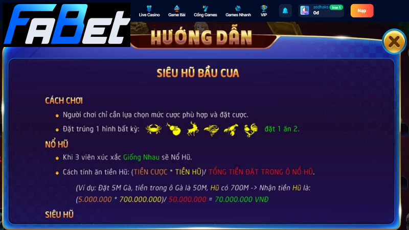 Cách chơi bầu cua Fabet vô cùng hấp dẫn